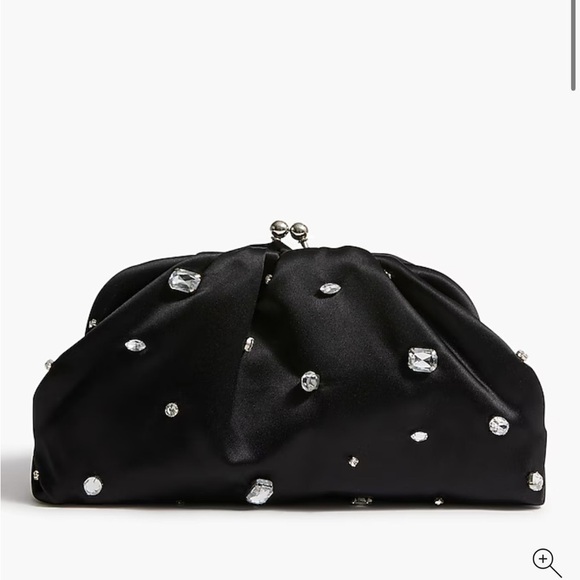 J. Crew Handbags - NWOT J crew Satin rhinestone clutch